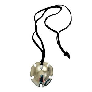 RLM Studio Sand Dollar Necklace Sterling Silver Shell Pendant Robert Lee Morris